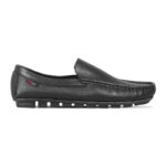 Black Textured Leather Loafer For Men SB-S940