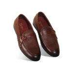 Rich Brown Textured Leather Tassel Formal Shoes For Men SB-S950