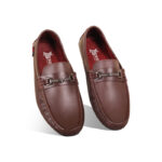 Chocolate Textured Leather Loafer For Men SB-S952