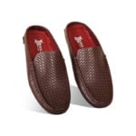 Laser Cut Design Leather Half Loafer For Men SB-S956