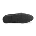 Black Textured Leather Tassel Formal Shoes For Men SB-S949