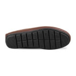 Chocolate Textured Leather Loafer For Men SB-S952