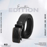 Croco Pattern Buckle Leather Gear Belt For Men SB-IB035