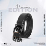 Stylish Genuine Pebbled Leather Gear Belt For Men SB-IB053