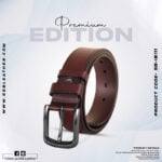 Classic Dark Maroon One Part Leather Belt For Men-IB111