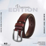 Classic Dark Maroon One Part Leather Belt For Men-IB118