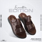 Chocolate Leather Adjustable Strap Casual Sandal For Men SB-S818
