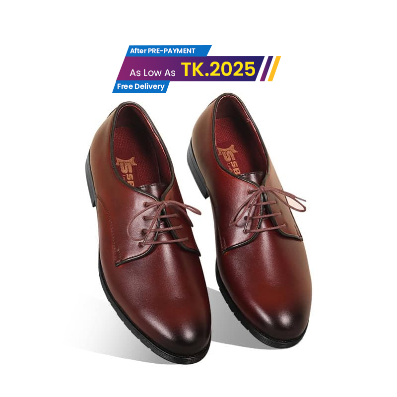 Classic Reddish-Brown Derby Formal Shoes For Men SB-S934