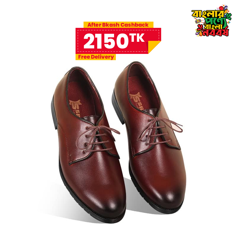 Classic Reddish-Brown Derby Formal Shoes For Men SB-S934
