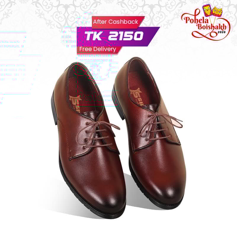 Classic Reddish-Brown Derby Formal Shoes For Men SB-S934