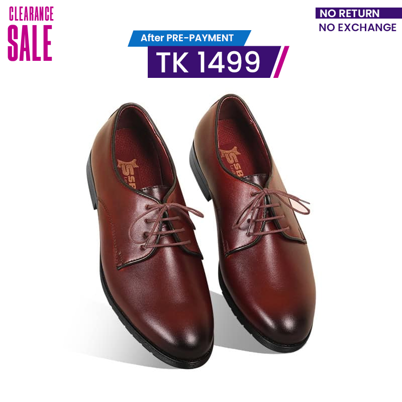 Classic Reddish-Brown Derby Formal Shoes For Men SB-S934