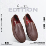 Chocolate Textured Leather Loafer For Men SB-S941