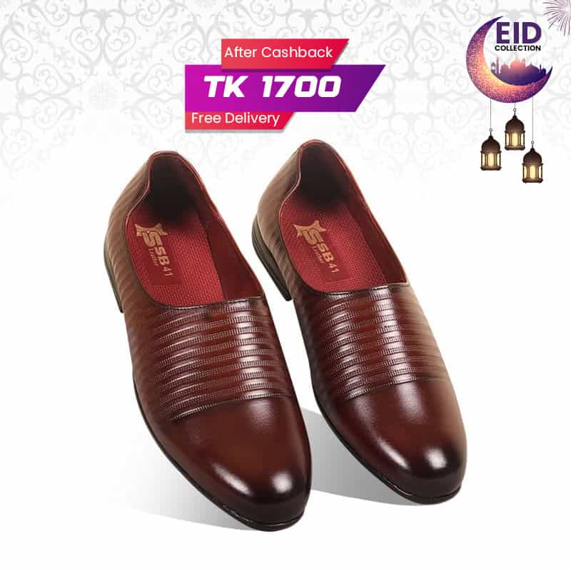 Classic Antique Brown Formal Slip-On Shoes For Men SB-S942