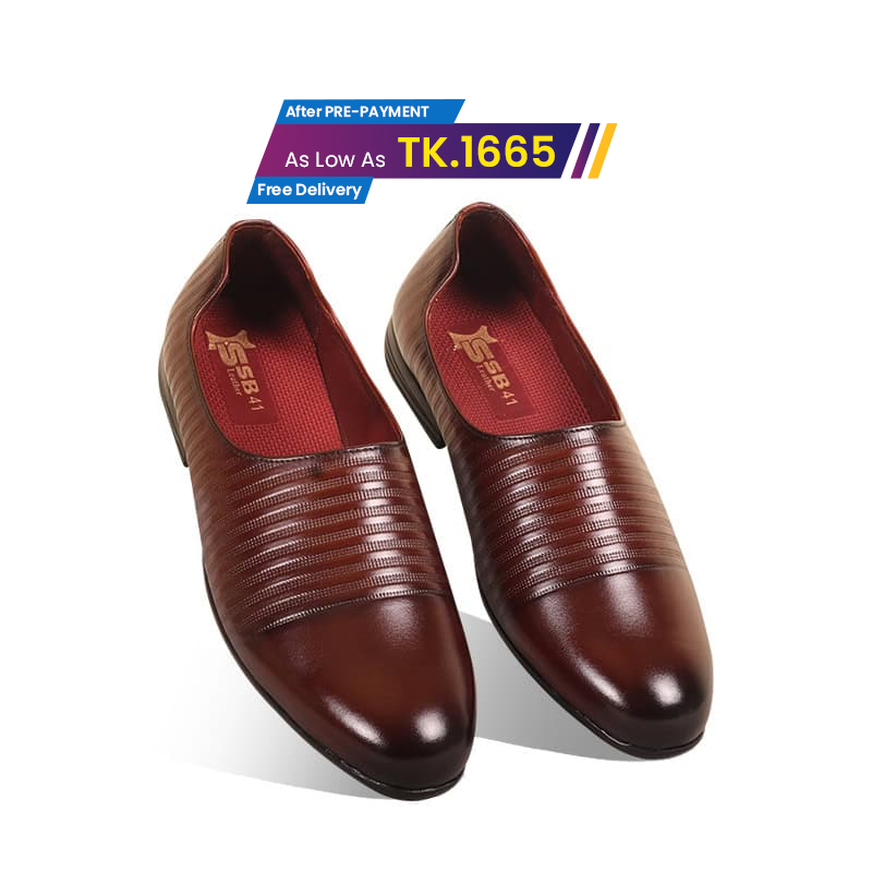 Classic Antique Brown Formal Slip-On Shoes For Men SB-S942