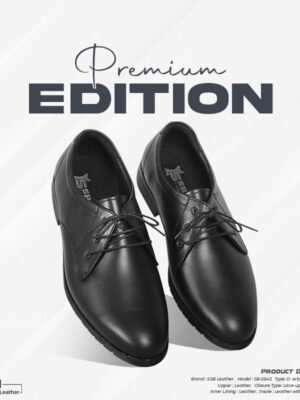 Classic Black Derby Formal Shoes For Men SB-S943