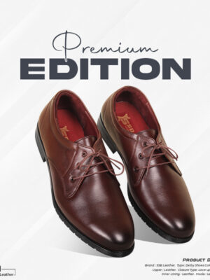 Classic Reddish-Brown Derby Formal Shoes For Men SB-S944