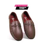 Chocolate Textured Leather Loafer For Men SB-S952
