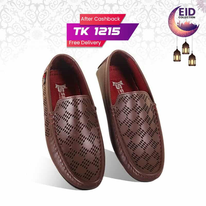 Laser Cut Design Leather Loafer For Men SB-S958