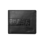 Black Elegance Croco Textured Leather Wallet For Men SB-W242