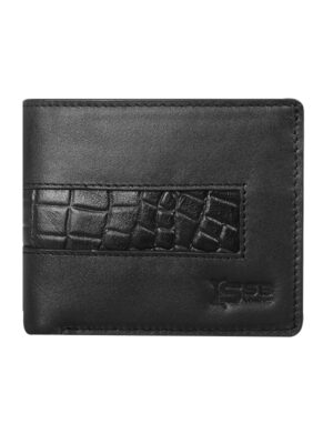 Black Elegance Croco Textured Leather Wallet For Men SB-W242