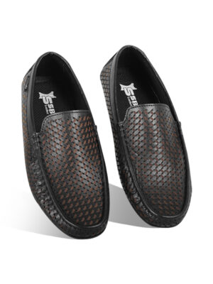 Laser Cut Design Leather Loafer For Men SB-S959