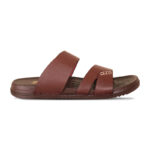 Chocolate Leather Slip-On Comfort Sandal For Men SB-S986