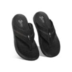 Black Comfort Leather Sandal For Men SB-S967