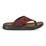 Dark Maroon Comfort Leather Sandal For Men SB-S974