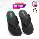 Black Comfort Leather Sandal For Men SB-S1005