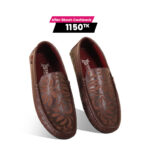 Laser Cut Floral Design Leather Loafer For Men SB-S954