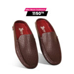 Laser Cut Design Leather Half Loafer For Men SB-S956