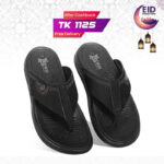 Black Comfort Leather Sandal For Men SB-S971