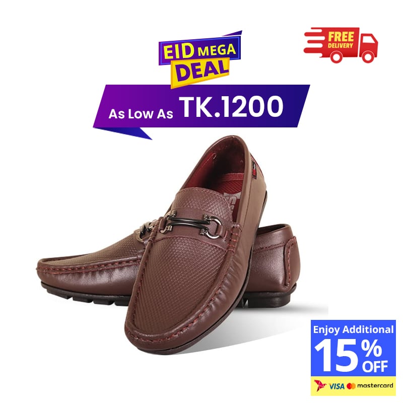 Laser Cut Design Leather Loafer For Men SB-S982