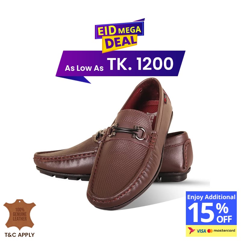 Laser Cut Design Leather Loafer For Men SB-S982