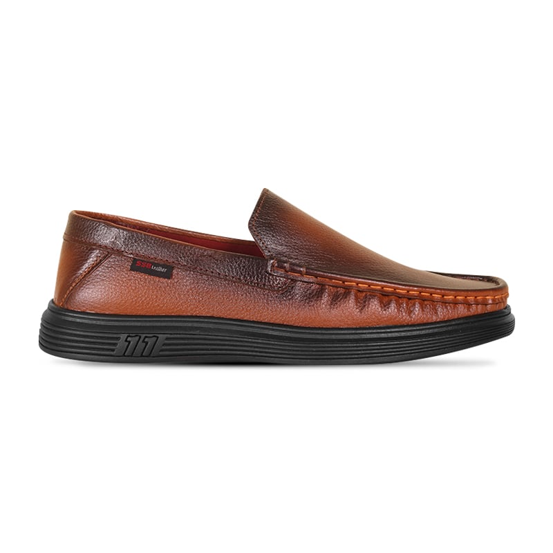 Antique Brown Leather Casual Shoes For Men SB-S998