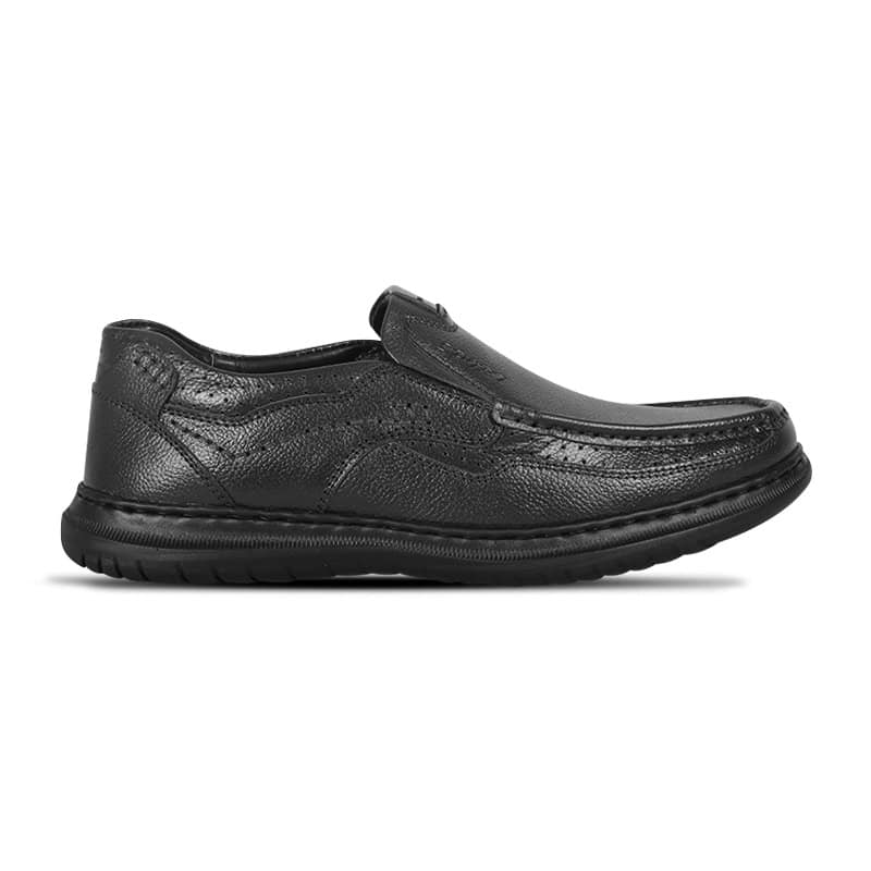 Black Leather Casual Shoes For Men SB-S1001