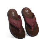Maroon Comfort Leather Sandal For Men SB-S1007