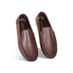 Classic Chocolate Brown Leather Loafer For Men SB-S987