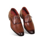 Brown Leather Oxford Shoes For Men SB-S993