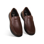 Dark Brown Leather Casual Shoes For Men SB-S1002