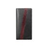 Handcrafted Maroon Streak Leather Long Wallet SB-W244