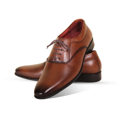 Brown Leather Oxford Shoes For Men SB-S993