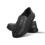 Black Leather Casual Shoes For Men SB-S1001