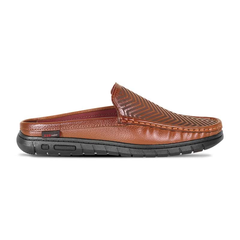 Laser Cut Design Leather Half Loafer For Men SB-S1000