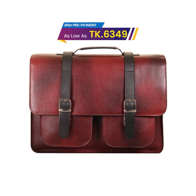 Oxblood Leather Executive Briefcase Bag SB-LB494