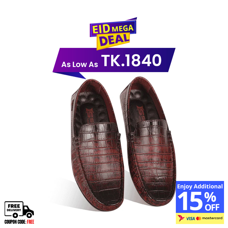 Crocodile Pattern Leather Loafer SB-S1085