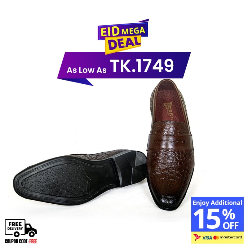 Leather Penny Formal Shoes For Men SB-S556