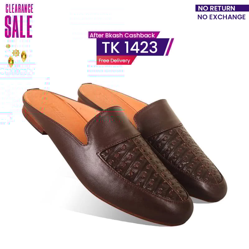 Braided Pattern Leather Half Shoes For Men SB-S780