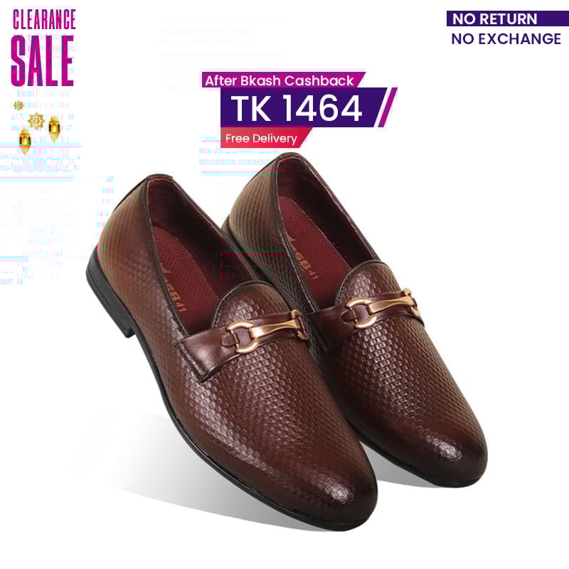 Rich Brown Textured Leather Tassel for Men SB-S786