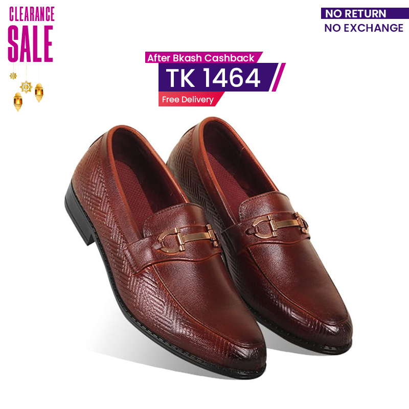 Luxury Rich Brown Textured Leather Tassel For Men SB-S789